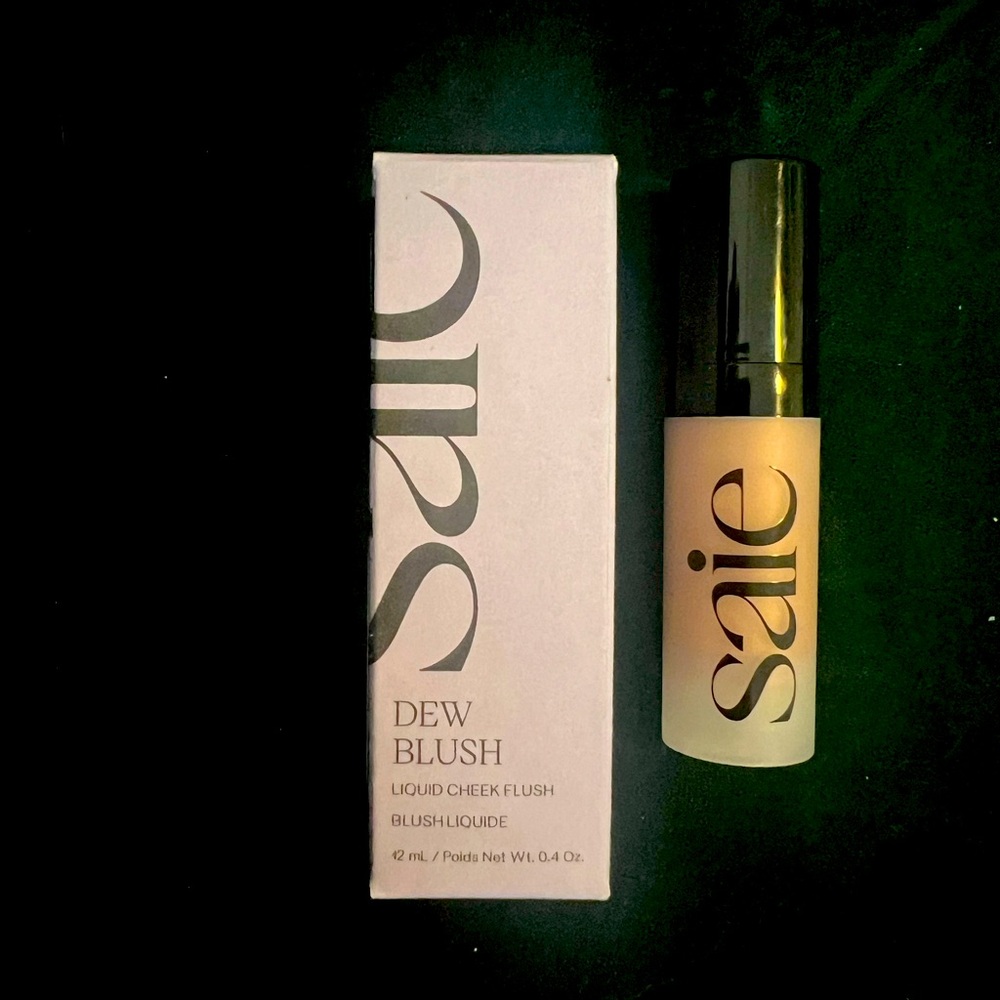 FULL SIZE NEW Saie beauty Dew Blush Peachy +NEW rose gold Glowy super gel (5ml)
